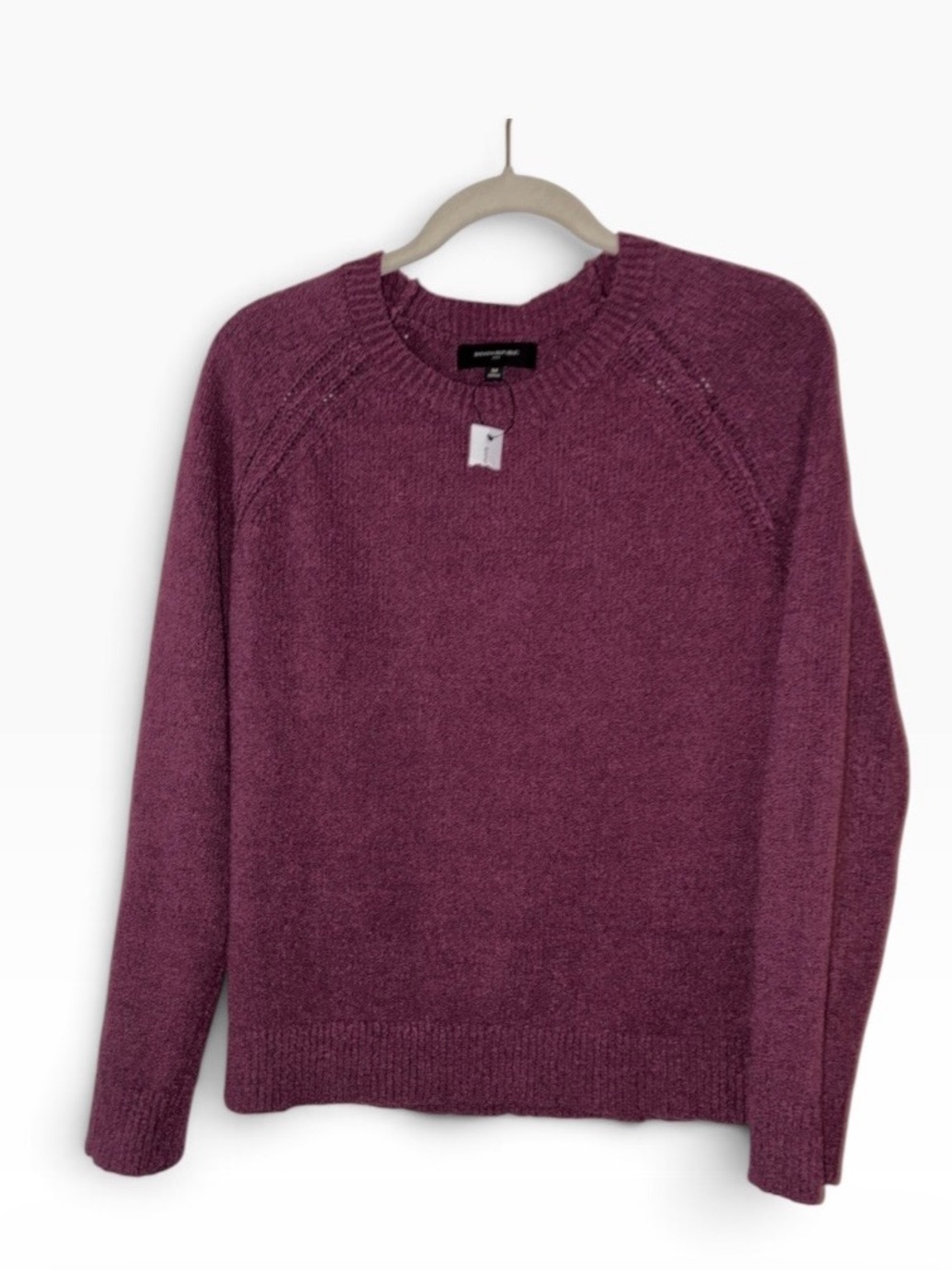 NWT Banana Republic Bounce Raglan Sweater Plum color Sz M